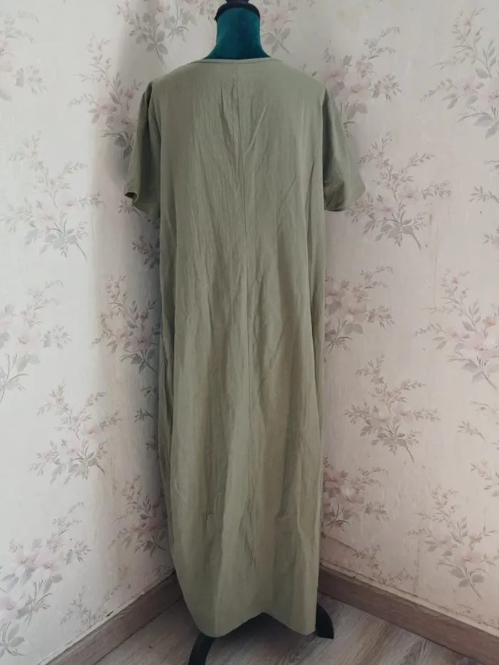 Robe longue kaki coupe "boule" sur le bas / shein / (44-0XL) - photo numéro 4