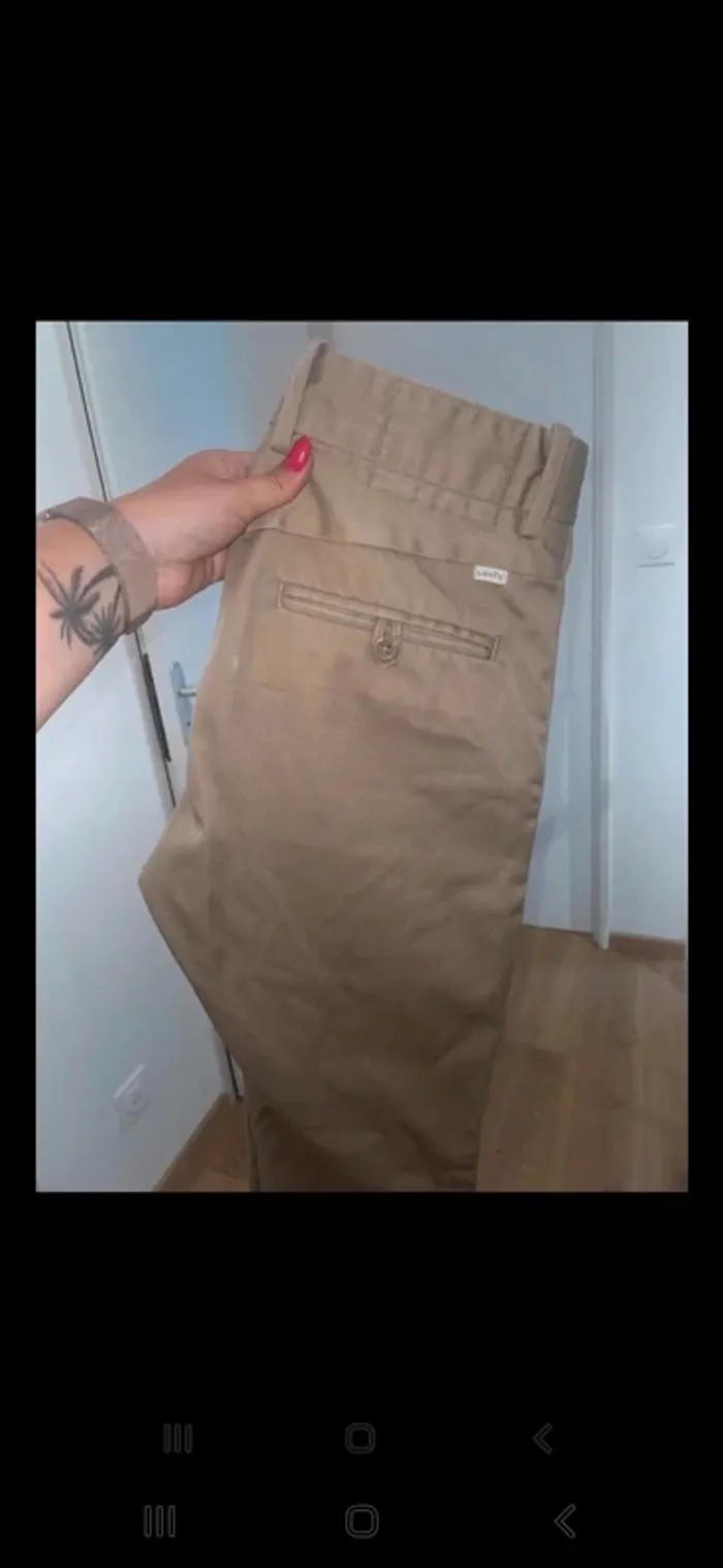 Pantalon Levi’s beige chino slim fit – Taille M - photo numéro 8