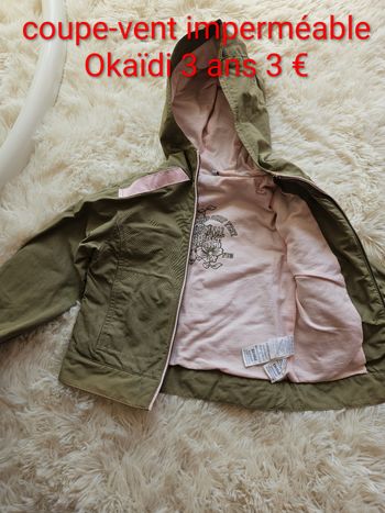 Coupe-vent imperméable Okaïdi 3 ans