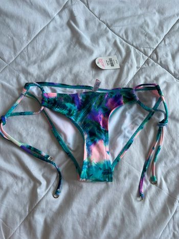 Bas de maillot de bain bikini multicolore motif feuillage Ardene taille XS/34 neuf