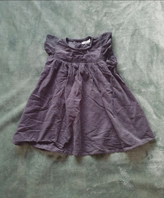 Robe en velours côtelé bleu marine Bout'chou - photo numéro 3