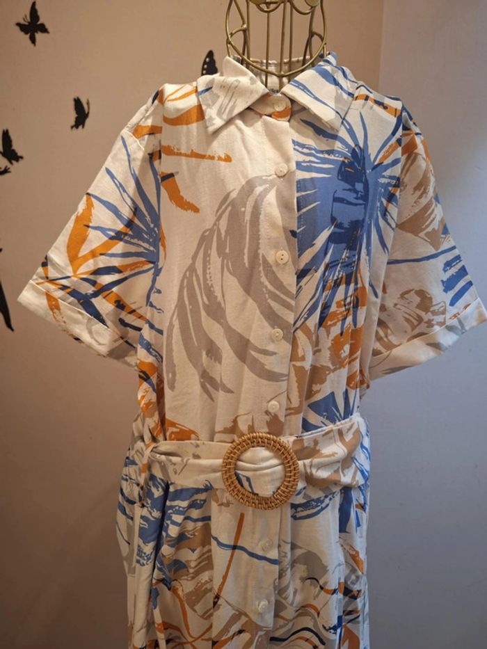 Robe chemise longue imprimée - photo numéro 2