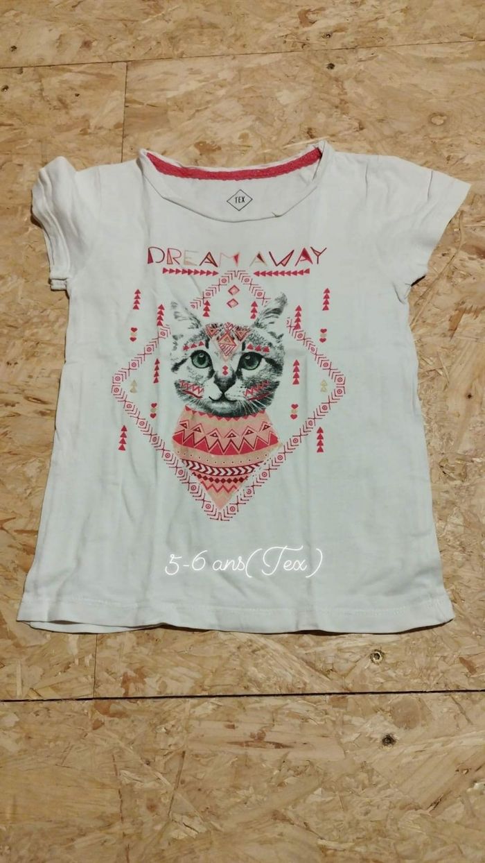 T-shirt fille 5-6 ans