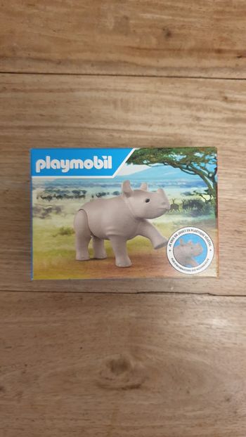 Neuf jeu jouet figurine animal rhinocéros Playmobil