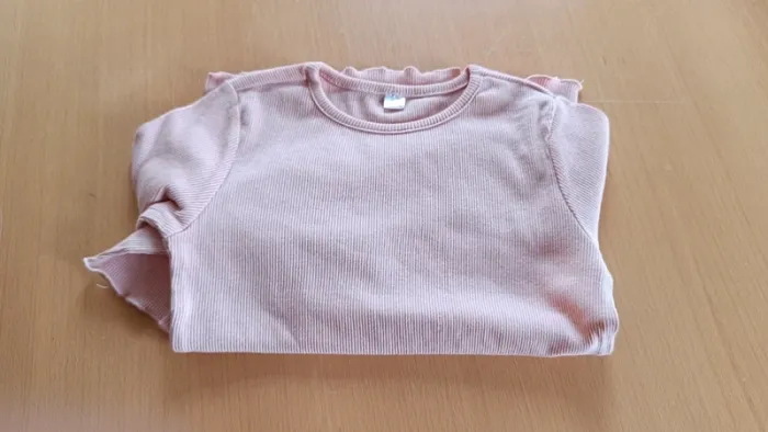Haut manches longues côtelé rose pâle - photo numéro 6