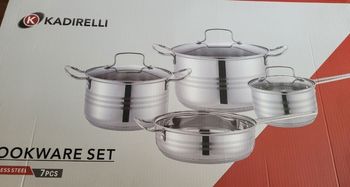Batterie cuisine en INOX, professionnelle (7 pièces)