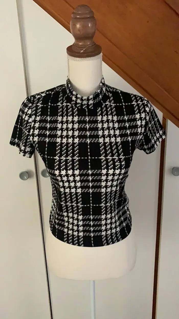 Tee shirt à carreaux
