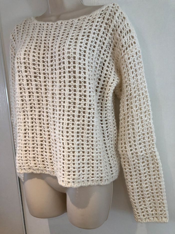 Esprit pull blanc cassé taille M - photo numéro 20
