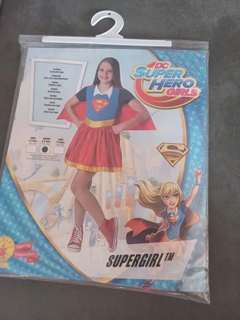 Deguisement robe dc super hero girls supergirl 5/6 ans