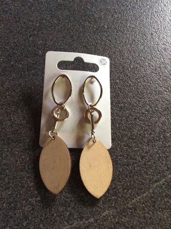 Boucles d'oreilles bois