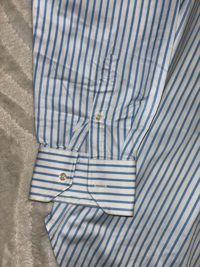 Chemise à rayures bleu homme Zara - photo numéro 8