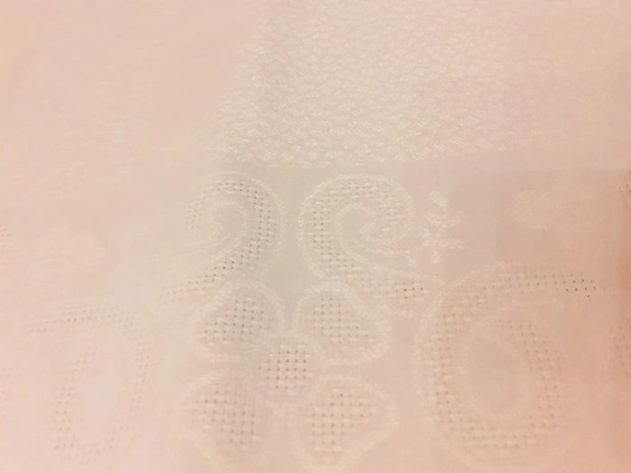 Neuf 1 Nappe et 12 serviettes damassé metis crème - photo numéro 9