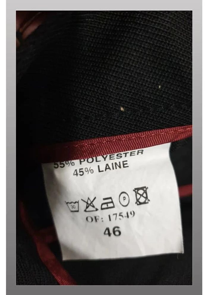 Pantalon de costume homme Olly gan T46 long 110cm noir - photo numéro 7
