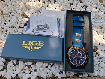 Montre Lige homme bleue neuve