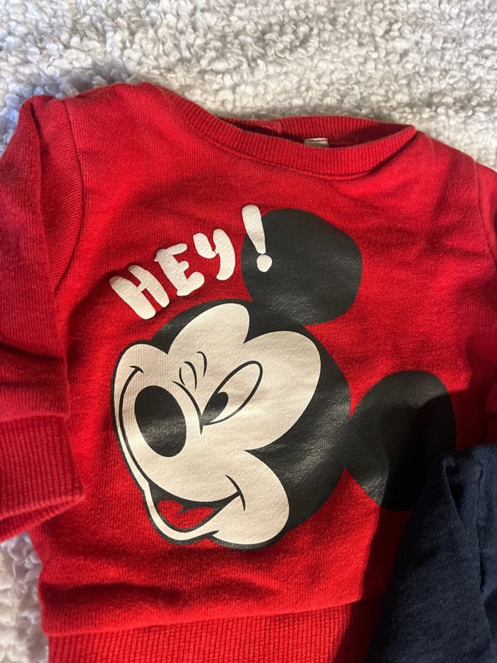 Lot de 2 pull Mickey Noël 3 mois - photo numéro 3