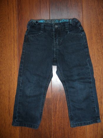 Jean droit noir garçon, taille 2 ans