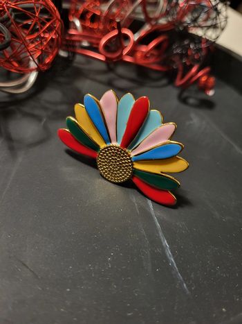 Bague en acier inoxydable avec design éventail