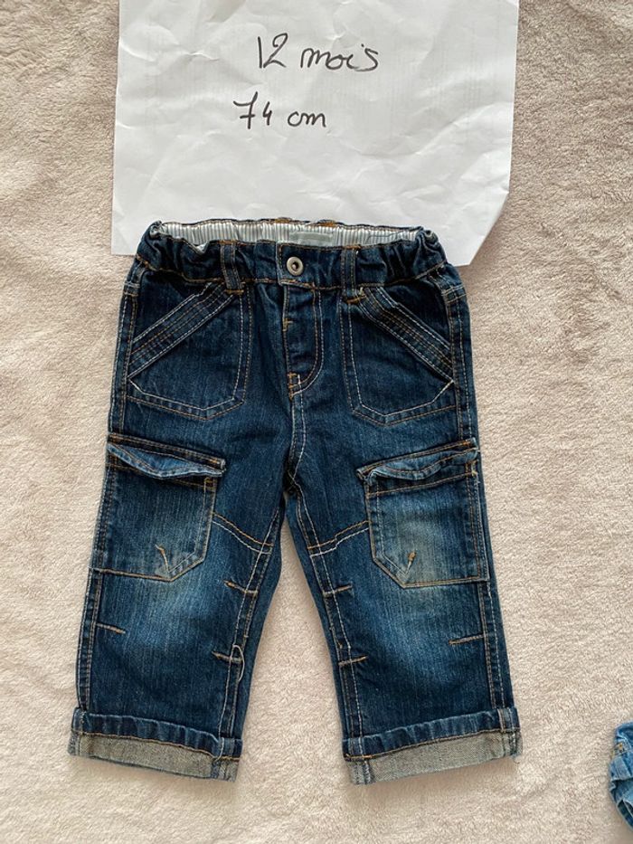 Lot de 3 pantalons jeans 👖 - Kimbaloo, Creeks & autre - 12 mois - TBE - photo numéro 2
