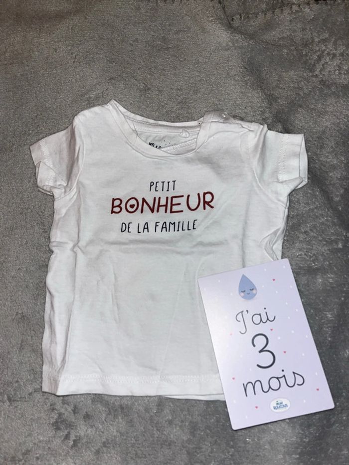 Tee shirt petit bonheur de la famille mes petits cailloux