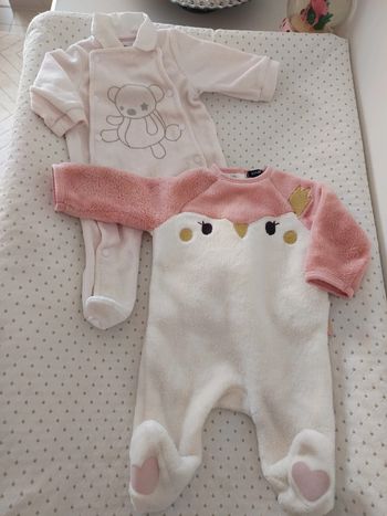 Lot de 2 grenouillères 1mois