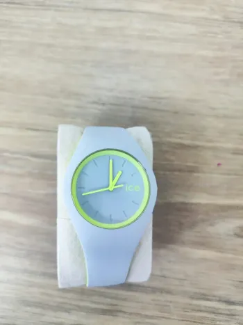 Montre grise et verte ice watch 001 500 duo chic, bon état mais il y a des petites rayures