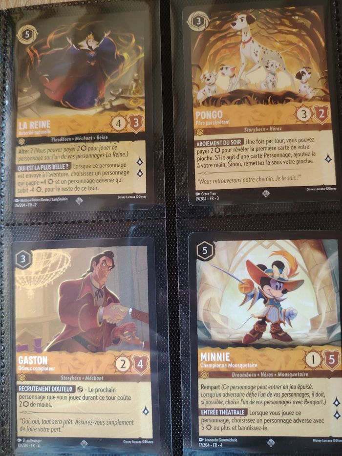 Cartes Lorcana Super Rares et Légendaires