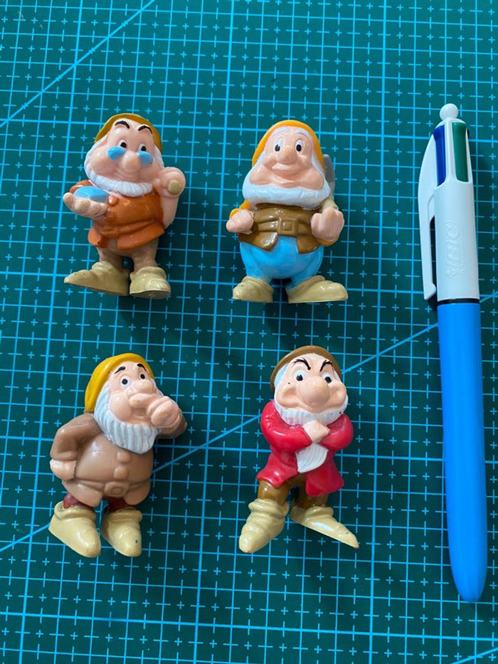Lot Figurines Disney PVC Blanche Neige Snow White - 4 Nains - Schleich Papo Bullyland 90s