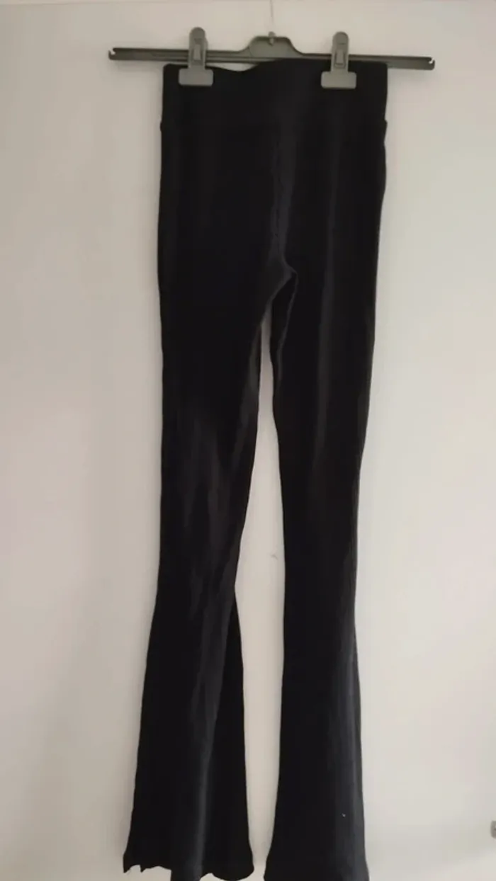 Pantalon noir patte d éléphant taille xxs kiabi - photo numéro 8