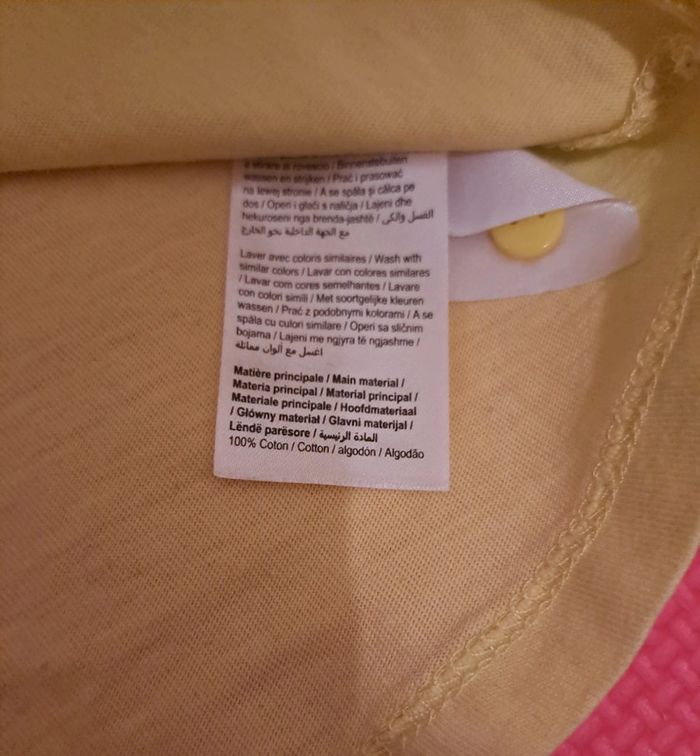 T-shirt manches courtes jaune cerises, gémo, taille 6 mois (68 cm) - photo numéro 4