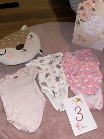 Lot de 3 body 3 mois ML et MC