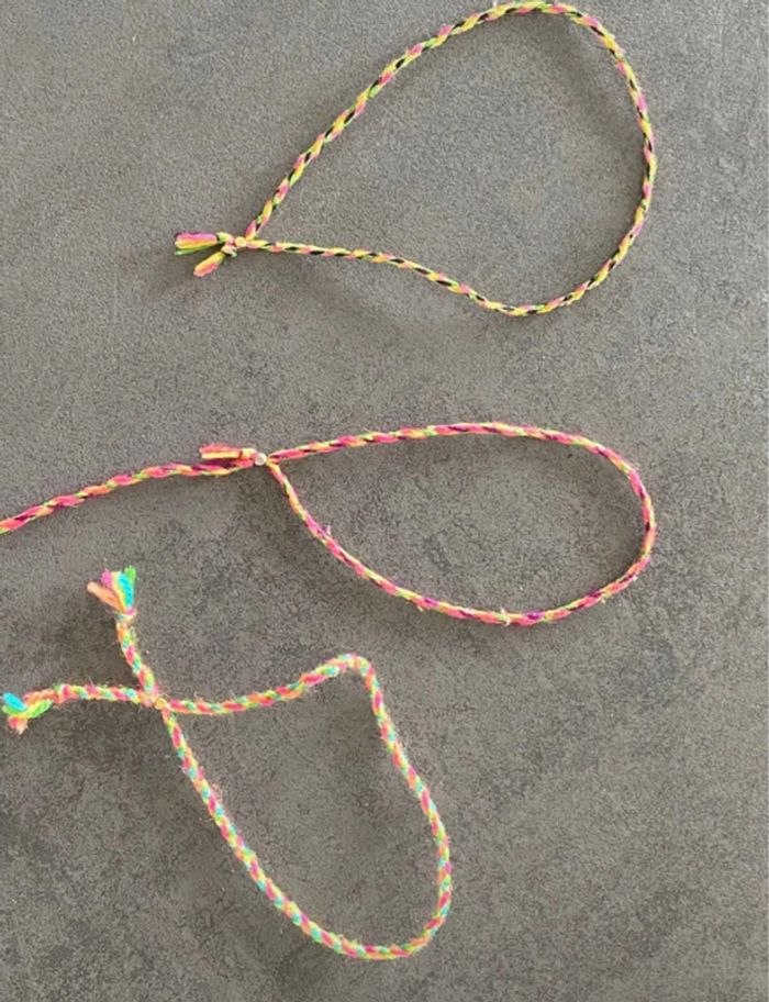 Lot de 3 bracelets tissus
