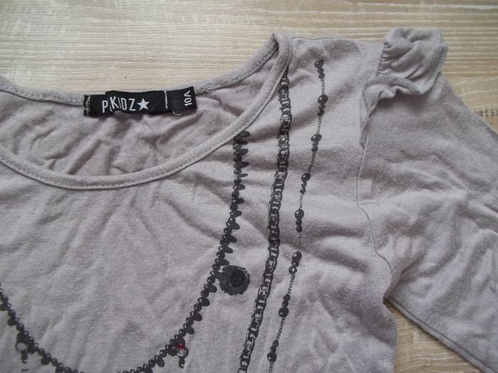 Robe viscose bijou noir et grise Punkidz 10 ans - photo numéro 3