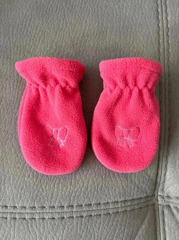 Gant polaire bébé fille 6-12 mois rose