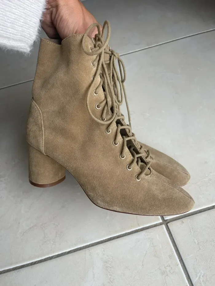 Bottines à lacets Zara 36 - photo numéro 2