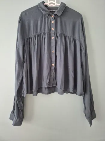 Chemise Blouse vert sapin ample femme taille 38 fashion private company