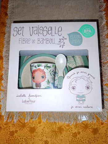 Set vaisselle en fibre de bambou 