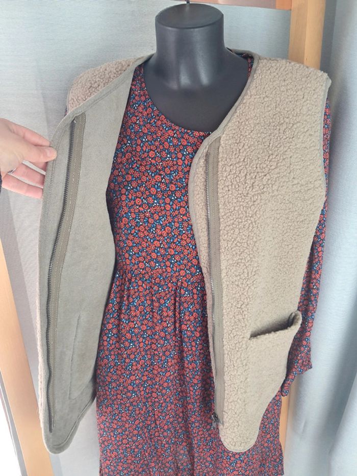 Adoré Paris gilet zip sans manches mouton synthétique 38/40 - photo numéro 10