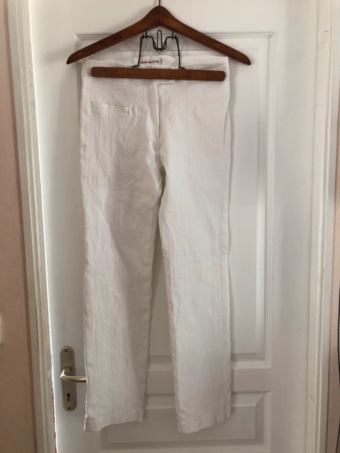 Pantalon stretch blanc vintage