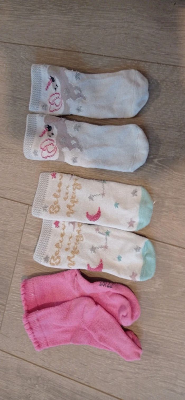 Lot de 3 paires de chaussettes fille 19-22