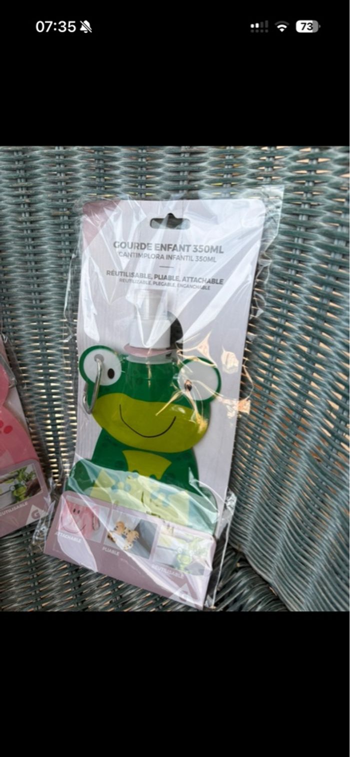 Lots de 3 gourdes enfant neuve réutilisable - photo numéro 4