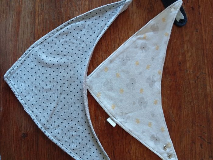 Lot de 5 Bavoir bandana anti bavouille - photo numéro 2