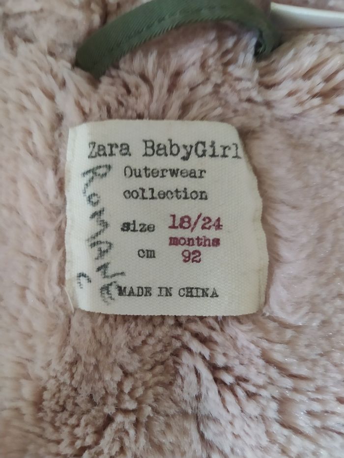 Manteau kaki rose 18 mois - photo numéro 7