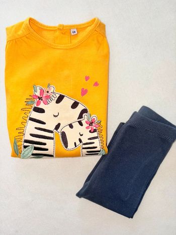 T-shirt long et legging 6mois fille