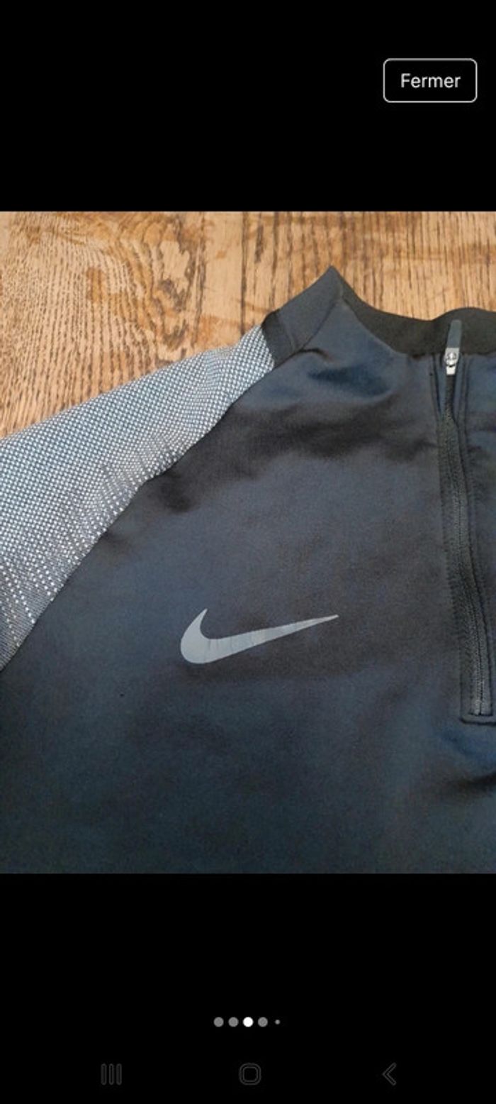 Sweat-shirt sport Nike homme noir/gris taille XL - photo numéro 2