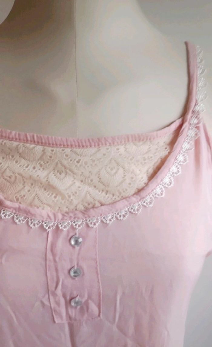 Débardeur rose dentelle - small lumineux - photo numéro 3