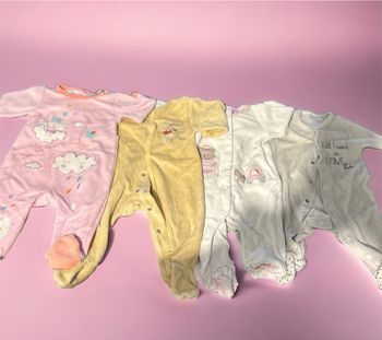 Lot de 4 Pyjamas Velours 1 mois