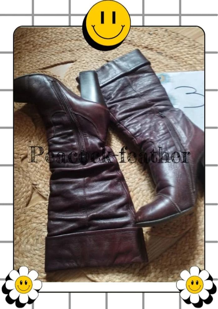 Bottes talons marrons 36 - photo numéro 8