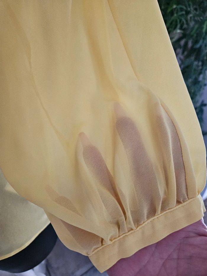 Yessica blouse jaune en voile taille 38 - photo numéro 4