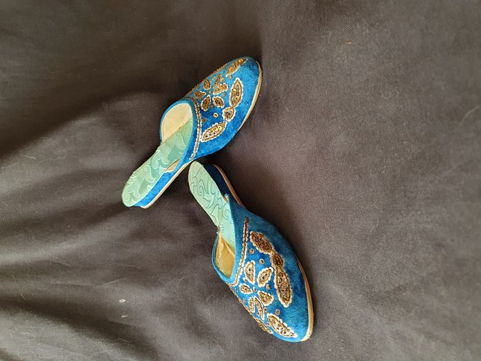 Ancienne mule babouche bleu Taille 38