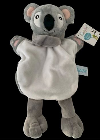 ❤️B4786 Doudou marionnette Koala Nature BABY NAT Babynat Gris Blanc